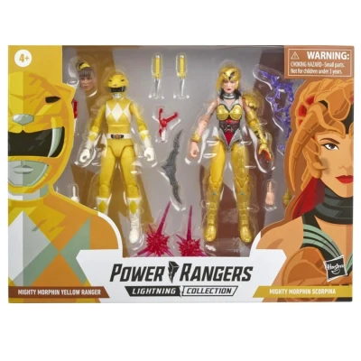 Image of Power Rangers Lightning Collection Mighty Morphin Yellow Ranger Vs. Scorpina 2 Pack