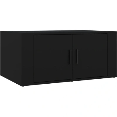 Image of vidaXL Coffee Table Black 80x50x36 cm Engineered Wood