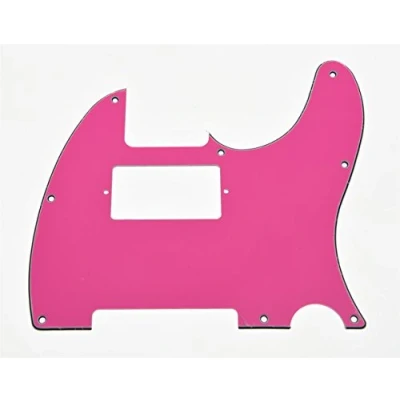 Image of KAISH 8 Hole Tele Style Humbucker Pickguard Guitar Pick Guard for Telecaster/Tele Pink 3 Ply