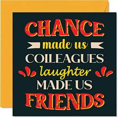 Image of Funny Birthday Cards for Work Colleague Laughter Made Us Friends Joke Happy Card from Friend, Gifts, 145mm x Banter Friendship Greeting Gift