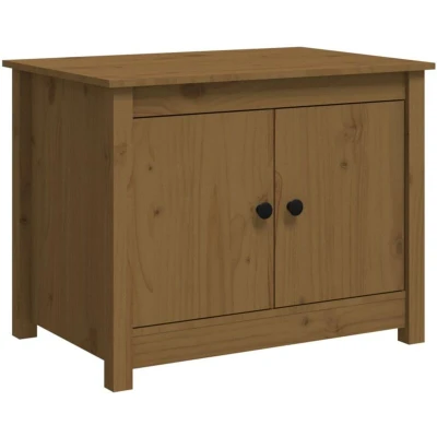 Image of vidaXL Coffee Table Honey Brown 71x49x55 cm Solid Wood Pine