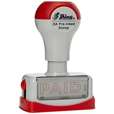 Image of Shiny EN001/NP01 Pre inked PAID Stamp