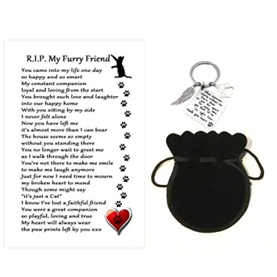 Image of cat Bereavement RIP magnet (6x4) and When tomorrow starts Gift set RIP, loss, sympathy, memorial.
