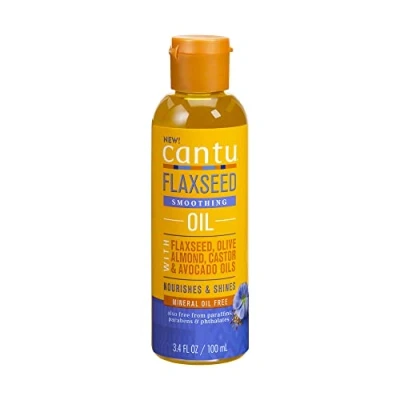 Image of CANTU Flaxseed Smoothing Oil with Flaxseed, Olive, Almond, Castor &amp; Avacado 100 ml (Pack of 1)