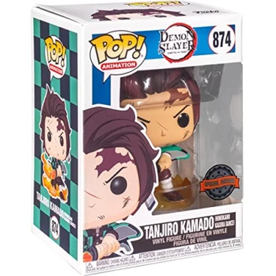 Image of Funko Pop! Animation: Demon Slayer Tanjiro Kamado With Ch Glow In the Dark Collectable Vinyl Figure Gift Idea Official Merchandise Toys for Kids &amp; Adults Anime Fans