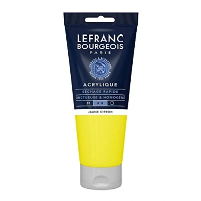 Image of Lefranc Bourgeois, Acrylic Paint, Lemon Yellow, 1 stück (1er Pack)
