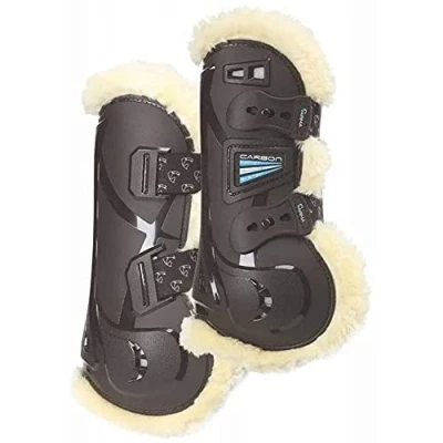 Image of Shires Arma Carbon SupaFleece Tendon Boots Brown Full
