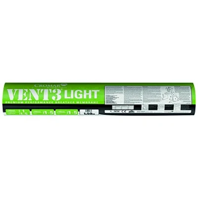 Image of Cromar Building Products Vent 3 Light 1 x 50m Breathable Roofing Underlay, Grey, m