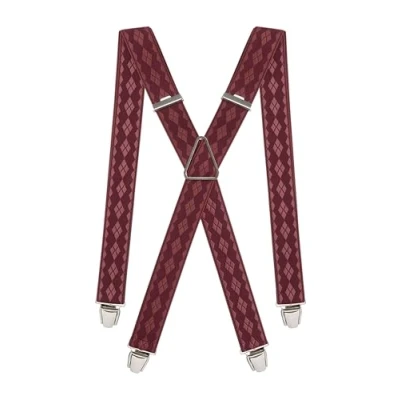 Image of Pierrot Mens Braces Premium with Very Strong Clips One Size Adjustable and Elastic Braces, Reinforced Band Wide Heavy Duty Suspenders for Men Trousers