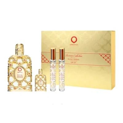 Image of Royal Amber by Orientica for Women 4 Pc Gift Set 2.7oz EDP Spray, 7.5ml 2 X 10ml Spray