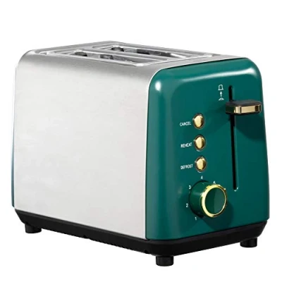 Image of Daewoo Emerald Collection, Toaster 2 Slice, Removable Crumb Tray With Gold Accents
