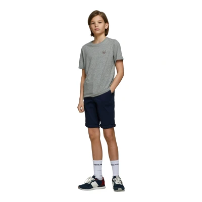 Image of Jack &amp; Jones Junior Jpstbowie Jjshorts Solid Chinos for kids, Size: 14y, Navy blazer