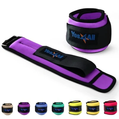 Image of Yes4All 09SM Neoprene Wrist Ankle Weight, 1.4 KG Pair = 2 * 0.7 KG, Purple