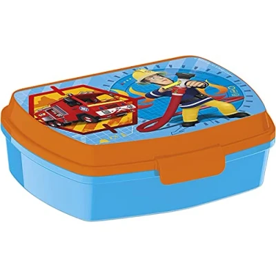 Image of Fireman Sam Sandwich Lunch Snack Box Kids Children School