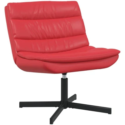 Image of vidaXL Swivel Chair Red Faux leather Medium