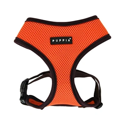 Image of Puppia Soft Dog harness II and adjustable for small or medium dogs Orange