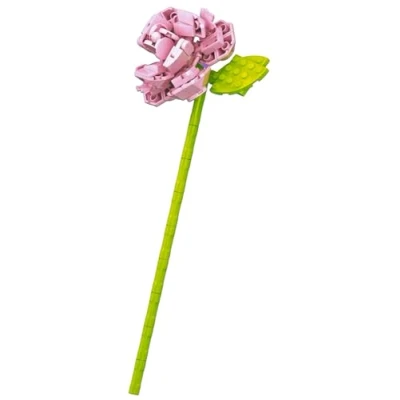 Image of Peony Flower Building Blocks Set Make Your Own Bouquet Faux Plant Bricks Toy Kits for Kids 6+ and Adults