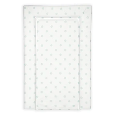 Image of Baby Changing Mat, Aqua Polka Deluxe Waterproof with Raised Padded Edges, Uniquely Designed, Easy Wipe Clean a Perfect, Practical Addition to Your Nursery 75cm x 47.5cm 5cm