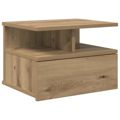 Image of vidaXL Floating Nightstand Artisan Oak 40x31x27 cm Engineered Wood