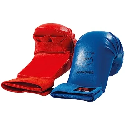 Image of Wacoku WKF Competition Approved Karate Sparring Fighting Mitts (Medium, Red)