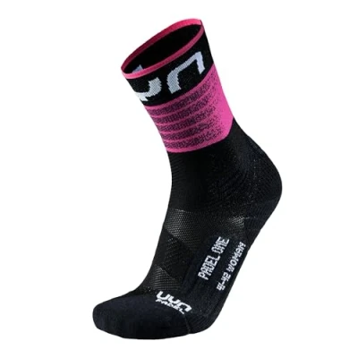 Image of UYN Women&#039;s Padel ONE Socks, Black/Pink, XS