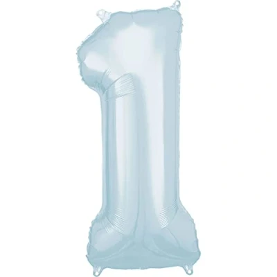 Image of Amscan 9911843 1St Birthday Blue Foil Balloon