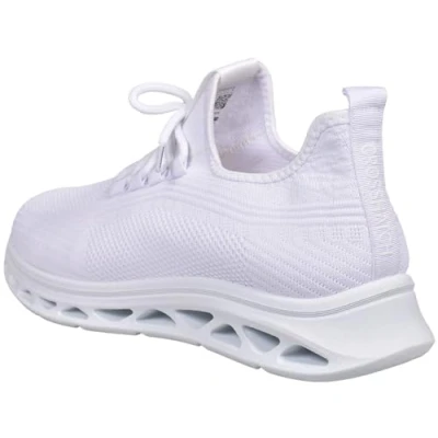 Image of Crosshatch Men Trainers Sports Laceup Lightweight Gym Sneaker Shoes UK Size 7 12 (White,10 UK)