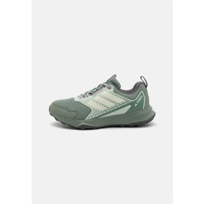 Image of Adidas Terrex Tracefinder Trail running shoes, Women&#039;s, Size: 6.5, Silver green/off white/preloved fig Synthetics/textile
