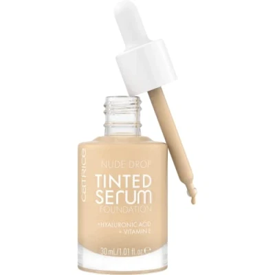 Image of Catrice Nude Drop Tinted Serum Foundation, No. 005W, Nude, Long Lasting, Mattifying, Natural, for Sensitive Skin, Vegan, Oil Free, Perfume, No Alcohol, Pack of 1 (30 ml)