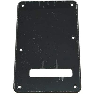 Image of Dopro Strat Back Plate ST Tremolo Trem Cover Single Black 1 Ply