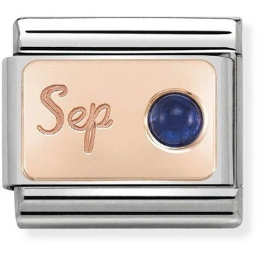 Image of Nomination Rose Gold September Sapphire Charm