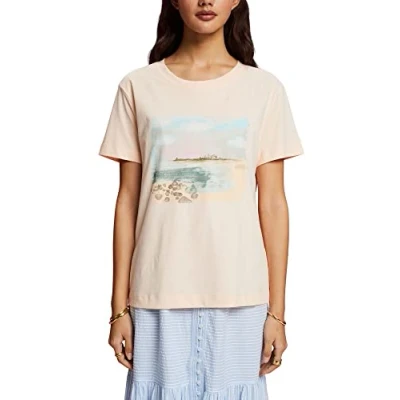 Image of ESPRIT Women&#039;s 063ee1k329 T Shirt, 840/Peach, XXS