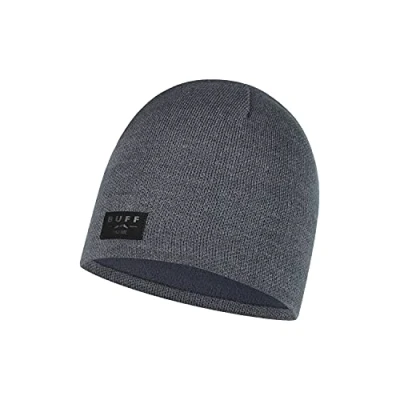 Image of Buff Men Knitted Hat Solid Grey, One Size