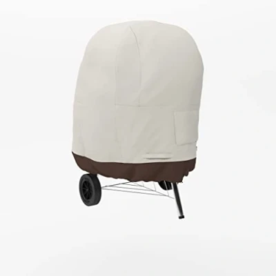 Image of Amazon Basics Kettle Grill Cover, 67 cm, Ivory/Brown