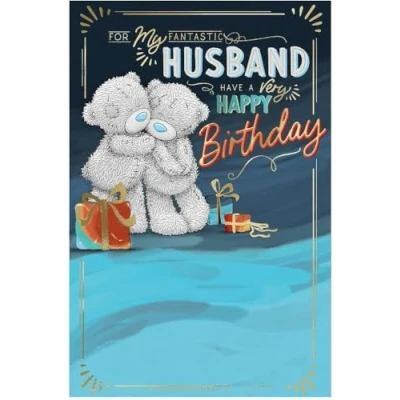 Image of Me To You Tatty Teddy Husband Happy Birthday Card,9 x 6 inch