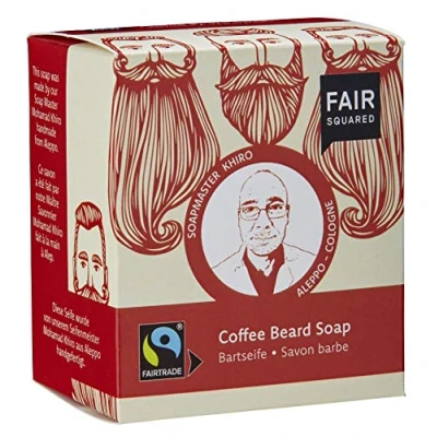 Image of Fair Squared Zero Waste Beard Soap with Organic Coffee 2 x 80g