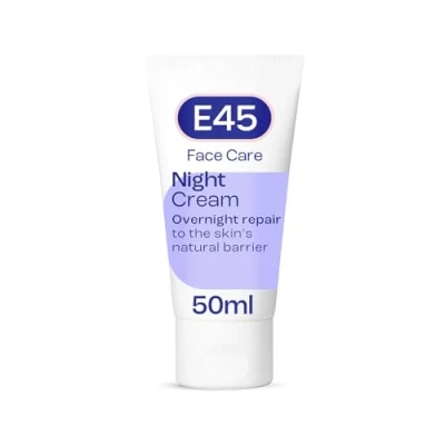 Image of E45 Face Night Cream Nourishing Moisturiser to Restore Skin Barrier For Sensitive &amp; Eczema Prone Regenerative Firming Perfume Free Dermatologist Approved 50ml