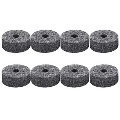 Image of Cymbal Washer, RiToEasysports 8 Pcs Drum Felt Pads Set Replacement Parts Gray Accessory Musical Instrument Accessories