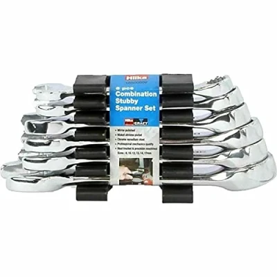 Image of Hilka 16500602 6 PCE Combi Stubby Spanner Set Metric