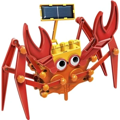 Image of 4M 403448 Green Science Hybrid Crabot Solar Power Crawling Crab Kit for Kids Ages 5+, Multi Coloured