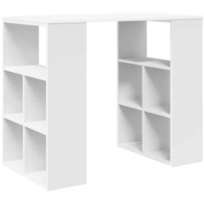 Image of vidaXL White Corner Desk MDF Medium Storage