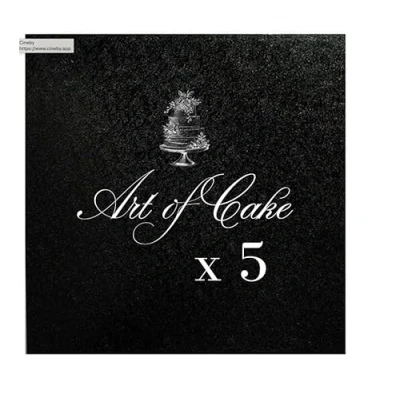 Image of Art of Cake Black 12 in Square Drum Boards 304mm x 13mm (Pack 5)