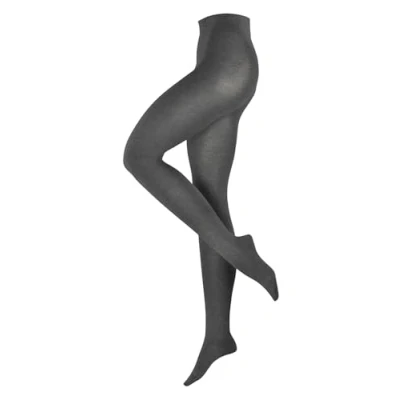 Image of ESPRIT Women&#039;s Plain W Ti Cotton Wool Thick 1 Pair Tights, Grey Dark Rock 3093, M