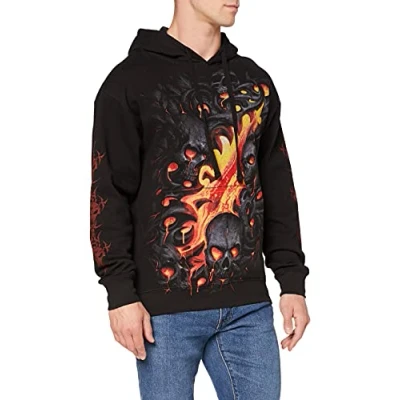 Image of Spiral Skull Lava Hoody Black M