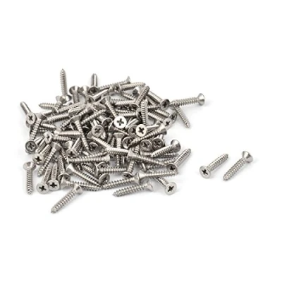 Image of Sourcingmap® M2.9 x 15mm Cross Head Countersunk Self Tapping Screw 100 Pcs