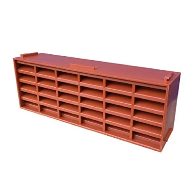 Image of 5 x Terracotta Interlocking Air Brick Vents 9&quot; 3&quot; Grille for Flow Ventilation