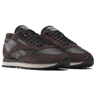 Image of Reebok Classic Unisex Trainers, Size: 5, Black dark matter grey Leather