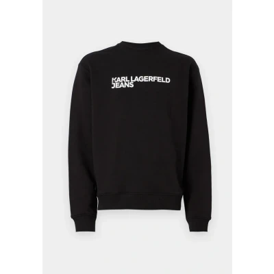 Image of Karl Lagerfeld Jeans Essential LOGO Sweatshirt, Men&#039;s, Size: XL, Black