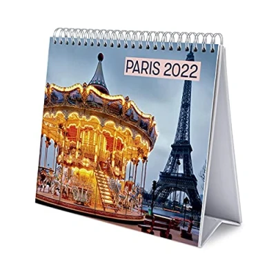 Image of Grupo Erik Official Paris Calendar 2022 Desktop Desk 12 Month Planner, CS22026