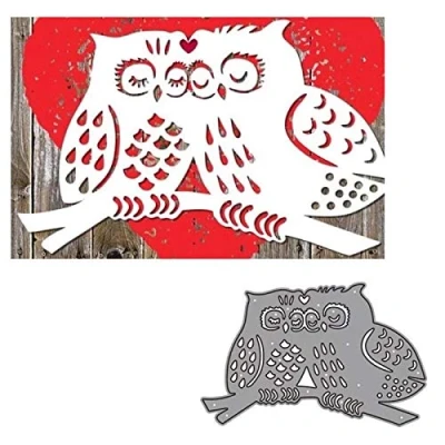 Image of Cutting Dies for Card Making, YunTrip 2Pcs Animal Owl Metal DIY Scrapbooking Album Embossing Photo Craft Paper Cards Decorative